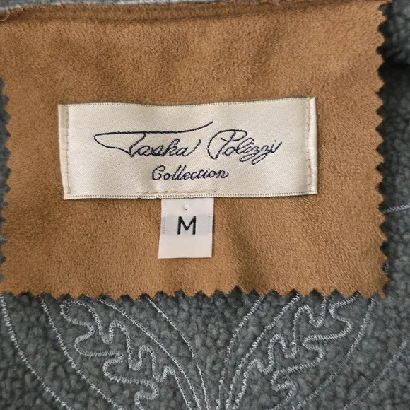 Tasha Polizzi Embroidery Suede Womens Jacket‎ Size M - Picture 9 of 11